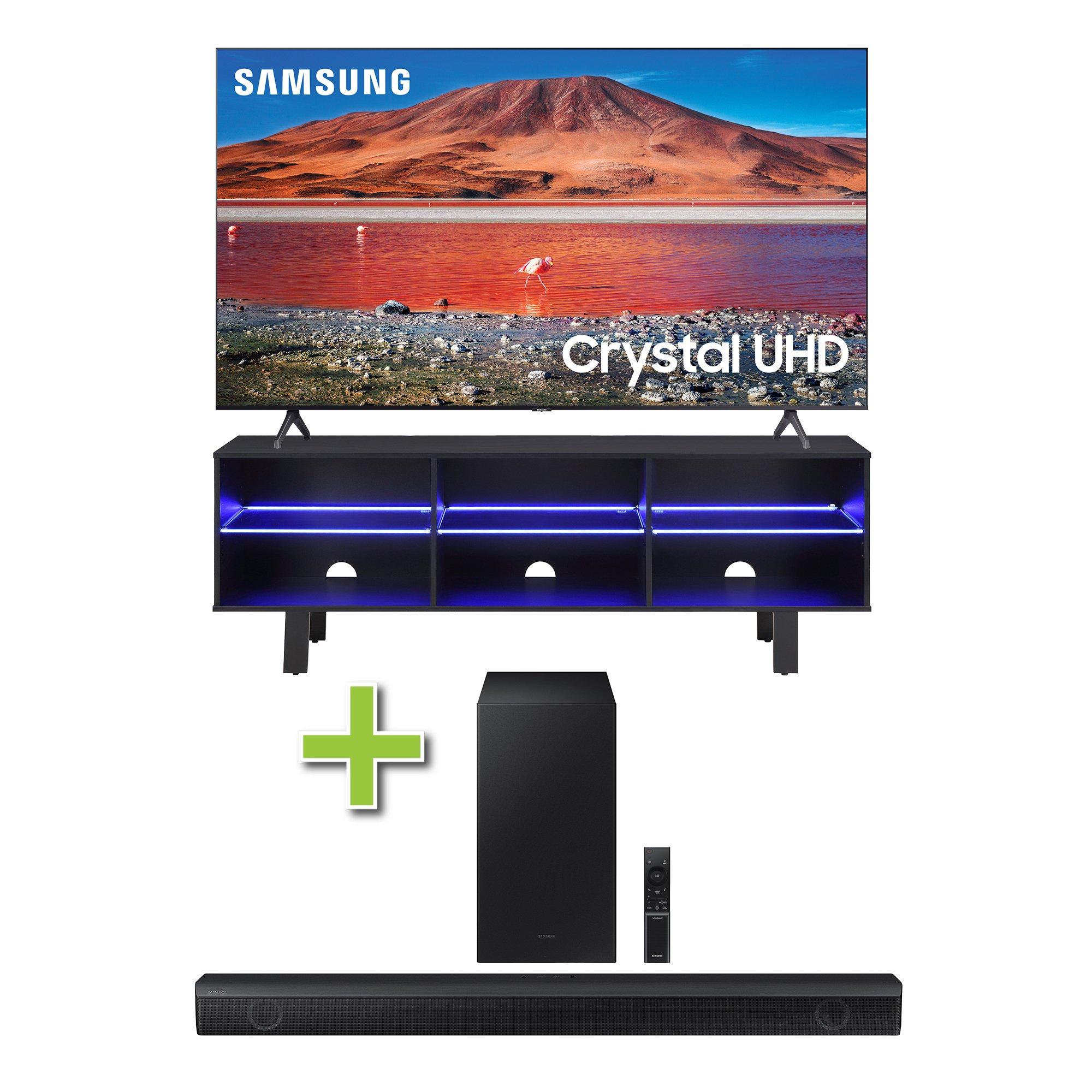 Rent to Own Samsung 65" Samsung TV w/ Soundbar & TV Stand at Aaron's today!